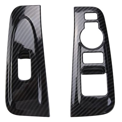 2Pcs ABS Carbon Fiber Window Armrest Trim Cover for Hyundai Grand Starex H1 2019 2020 Car Interior Accessories