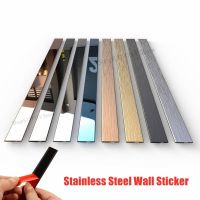 1 Roll Mirror Wall Sticker Stainless Steel Decorative Line Gold TV Background Ceiling Edging Strip Wall Decorations Living Room Wall Stickers  Decals