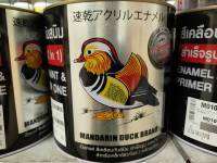 สีเคลือบกันสนิมสำเร็จรูปตราเป็ดหงษ์2in1 MANDARIN DUCK สีดำ 1แกลลอน