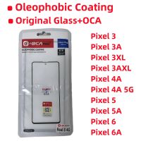 10X (เคลือบ Oleophobic) หน้าจอสัมผัสกระจก + OCA สำหรับ Google Pixel 3 3A AXL 4 4XL 4A 5กรัม5 5A 6 6A 7A หน้าจอสัมผัส