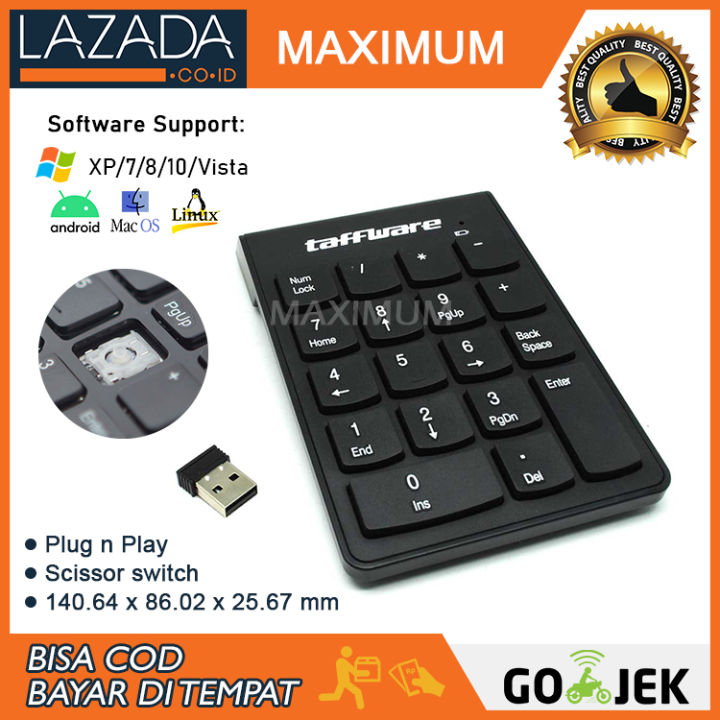 MAX COD [KEYPAD NUMERIC] Keypad Numeric Wireless 2.4GHz 10 Meter Plug