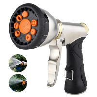 Garden Hose Nozzles Metal High Pressure Jet Garden Water Hose Spray 9 Adjustable Modes Water Sprayer for Cleaning