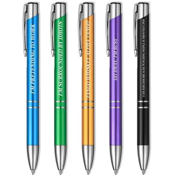 7PCS Funny Pens: Swear Words Daily Pen Set, Weekday Vibes Glitter Pen Set  black