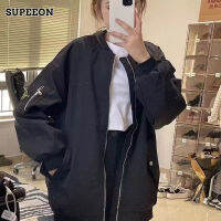 SUPEEON丨เสื้อแจ็คเก็ตผู้ชาย-นักบินถนนสูงเครื่องแบบเบสบอลการออกแบบหลวมและบางเสื้อแจ็คเก็ตสตอร์มทรูปเปอร์