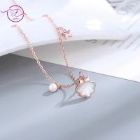 925 Sterling Silver Wedding Women Pearl Shell Bracelets Earrings Necklace Rings Fashion Jewelry Sets