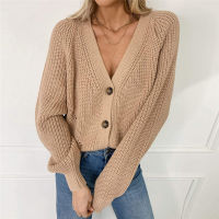 2021 Women Cardigan Winter Cashmere Sweater Long Sleeve V neck Womans Sweater Cardigans jersey knit Jumpers Pull Femme Coat