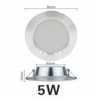 【✆New✆】 si39629592258115 ดาวน์ไลท์เพดาน Led ซิลเวอร์5W 9W 12W 15W 18W สีขาวอบอุ่น/ไฟ Led สีขาวเย็น Ac 220V 230V 240V