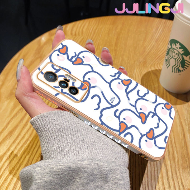 jjlingji-เคสสำหรับ-vivo-x70-pro-x80-x90-pro-น่ารักสวยงามลายหงส์ขาวดีไซน์ใหม่ด้านข้างเคสโทรศัพท์ซิลิโคนฝาปิดเลนส์เต็มกล้องปกป้องกล่องกันกระแทก-softcase