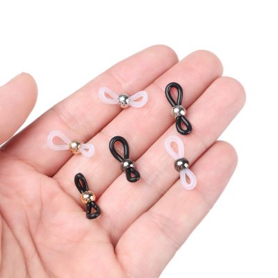 50PCS Anti Slip Eyeglass Chain Ear Hook Glasses Rope Connectors Ends Retainer Sunglasses Cord Holder Adjustable Rubber Ring