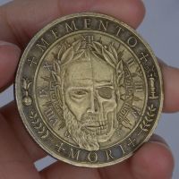 Limited Time Your Time Is Limited MeMeNto Mori Coin Antique Metal Skull Coin