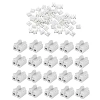 100pcs 10A 220V 2 Pin Push Quick Wire Cable Connector Kit White Wiring Terminal 0.3-2.5mm2 0.3-1.5mm2 Electrical Equipment Electrical Connectors