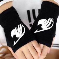 1 Pair Cool Anime Fairy Tail Guild Finger Cotton Knitting Wrist Gloves Mitten Cosplay Warm Cospaly Fingerless Gloves Plush Toys