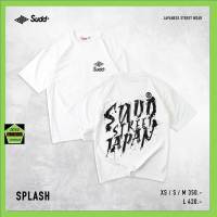 Sudd เสื้อคอกลม ชาย ทรง oversize รุ่น Splash สีขาว