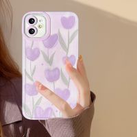 เคสสำหรับ OPPO A38 4G A17 A17k A78 A57 A16 A16s A15 A15s A1 F11 A76 7Z A74เคส TPU A95 A94 A93 A53 F9 Reno 6ดอกทิวลิปสง่างาม5