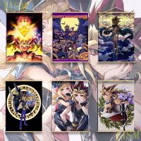 Lizhanmin2 Yu-Gi-Oh! Yugi Muto ATEM Duel Pharaoh HD อะนิเมะมังงะโปสเตอร์ผนังไม้เนื้อแข็งแขวนเลื่อนผ้าใบภาพวาด