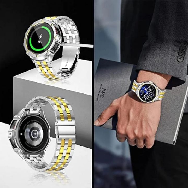 สาย-สำหรับ-samsung-galaxy-watch-5-pro-45mm-คุณภาพดี-modification-kit-โลหะ-กรอบป้องกัน-ฝาครอบเคส-สายรัดสแตนเลสของสาย-for-samsung-watch-5-pro-ผู้ชาย-สายนาฬิกา