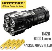 พร้อมส่ง NITECORE มอนสเตอร์เล็กๆ TM28 6000lm CREE XHP35 HI 4LED ชาร์จไฟได้สูงไฟฉายสำหรับเกียร์กลางแจ้ง