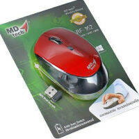 Wireless Mouse RF-162 MD-Tech USB เม้าส์ไร้สาย สีดำ/แดง