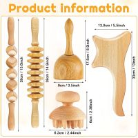 GURU Full Body Muscle Pain Relief Wood Therapy Massage Tool Lymphatic Drainage Massager Anti Cellulite Fascia Massage Roller