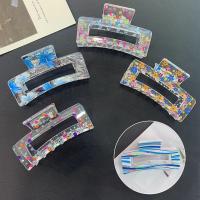 【YF】✴❍  Rectangle Color Hair Clip Hollow Claw Hairpin Headdress Female Accessories