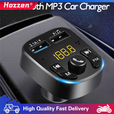 Hozzen เครื่องเล่นบลูทูธ MP3ในรถยนต์,ตัวชาร์จ CG ช่องเสียบที่จุดบุหรี่ตัวรับส่งสัญญาณ Fm ที่ชาร์จในรถยนต์มัลติฟังก์ชั่น