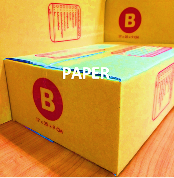 กล่องไปรษณีย์-กล่องพัสดุ-กล่องb-กล่องกระดาษ-กล่อง-ขนาด17x25x9-cm-มีพิมพ์ระวังแตก