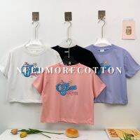 needmorecotton⚡️พร้อมส่ง⚡️ เสื้อครอป ผ้าคอตตอน สกรีนลายน่ารักๆ อก 36" ยาว 17" Crop T-Shirt