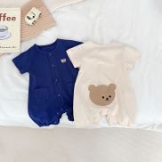 K45808 tay ngắn mỏng áo liền quần bodysuits cotton quần áo bé trai mùa hè