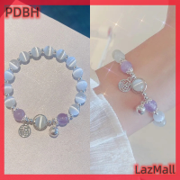 PDBH Fashion Store เครื่องประดับโซ่พันข้อมือมูนสโตนสำหรับ Kado Pacar,สร้อยข้อมือลูกปัดแฟชั่นโชว์เพื่อความโรแมนติก