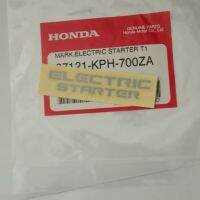 สติ๊กเกอร์  ELECTRIC STARTER ติดฝาครอบแฮนด์เวฟ125รุ่นไฟเลี้ยวบังลม 1ชิ้น  ELECTRIC STARTER sticker attached to the handlebar cover, 125 model, turn light, windshield 1 piece