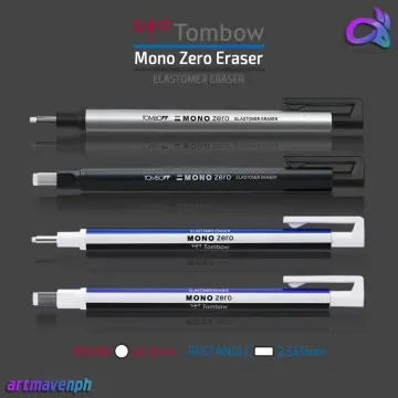 TOMBOW MONO Zero Eraser Mechanical Eraser Meticulous Highlighting  Refillable Pen Shape Rubber Press Type School Stationery