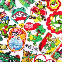 Netherland Oeteldonk Emblem Embroidery Patch Funy Frog Patches For Clothing Carnival For Netherland Iron On Patches On Clothes