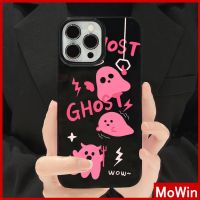 ✖ Mowin - เข้ากันได้สำหรับ เคสไอโฟน เคสไอโฟน11 เคส iphone 11 สำหรับ iPhone 14 Pro Max เคส iPhone สีดำเงา TPU เคสอ่อนกันกระแทกป้องกันกล้องสีชมพูน่ารัก Ghost เข้ากันได้กับ iPhone 13 Pro max 12 Pro Max 11 xr xs max 7Plus 8Plus