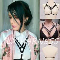 【YF】❂  Polyester Womens Harness 90s Fetish Wear Crop Top Bodysuit Bondage Chest JO0400