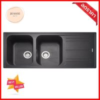 ซิงค์ฝัง 2หลุม 1ที่พัก METRIX MOS21BL สีดำBUILT-IN SINK METRIX MOS21BL 2B1D BLACK **ด่วน ของมีจำนวนจำกัด**