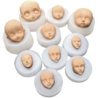 3D Baby Face Silicone Mold Q Layout Mold Male Model Face DIY Doll Modification Essories Fondant Silicone Mold Clay Tool