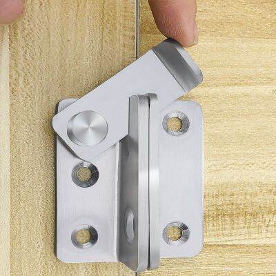 1 Set Guard Bolt with Screws Sliding Door Lock Handle Thicken Stainless Steel Latch Home Safety Chain Door Hardware Door Hardware Locks Metal film res