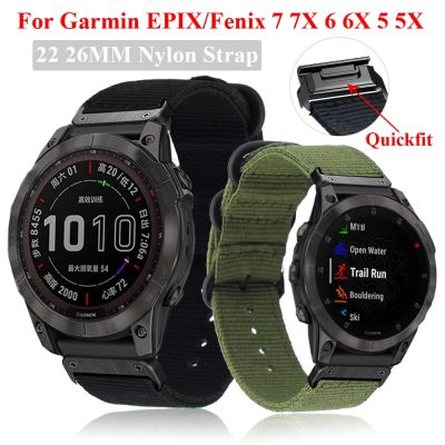 22 26mm Braided Nylon Wristband For Garmin EPIX/Phoenix 7 7X 6 6X Pro 5 5X Plus Quick Release Watch Strap Bracelet Accessories Drills Drivers