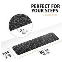 Non Adhesive Self-Adhesive บันได Mat Embossed Anti Slip Step Pad Stick Dirt Resistant พรมปูพื้น Home Decor พรมกันลื่น