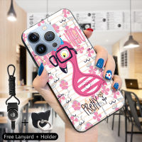 เคส Case4you สำหรับ iPhone 15 Pro Max 15 15 Pro เคสแหวนใส่นิ้วนิ่มลายการ์ตูน Instagram แฟชั่นเคสนกฟลามิงโก้และม้ายูนิคอร์นเคสครอบโทรศัพท์ยางซิลิโคนกันกระแทก