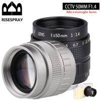 New RISESPRAY 50mm APS-C lens C mount f/1.4 CCTV Lens C Mount 2/3 CCTV Lens features alloy casing with for NEX EOS-M N1 M4/3 FX