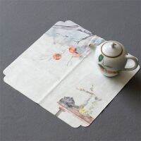 Creative Suede Tea Towel Household Tablecloth Chinese Absorbent Flannel Teapot Mats Kung Fu Tea Set Accessories Tea Napkin