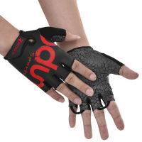 Microfiber Half Finger Gloves Soft Padded Short Finger Glove Hook &amp; Loop Closure Outdoor Climbing Cycling Gloves Summer Fitness