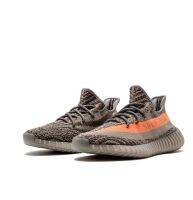 รองเท้าผ้าใบผช อาดิดาสออริจินัล Yeezy บูสต์350สีเทา V2ส้ม1.0 "Beluga" ดูดซับแรงกระแทกกันลื่นรองเท้าสนีกเกอร์ด้านบนต่ำ Unisex รองเท้าผ้าใบผู้ชาย