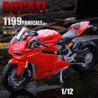 Maisto 1:12 DUCATI 1199แข่งรถจักรยานยนต์หุ่นอัลลอยจำลองโช้คอัพของเล่นแบบชุดสะสมรถของขวัญสำหรับเด็ก