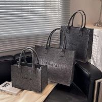 High-end MUJI Office Worker Tote Bag Internet Celebrity Felt Tote Bag Going Out Fashion Handbag Shopping Bag Female Student Non-woven