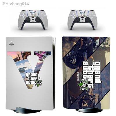 Gread PS5 Disc Edition Skin Sticker Decal Cover for PlayStation 5 Console and 2 Controllers PS5 disk Skin Sticker 7