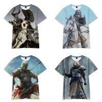 2023ผู้ชายสบายๆอัศวิน Templar 3D พิมพ์ผู้ชายคอกลมแขนสั้นเสื้อยืด