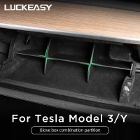 LUCKEASY For Tesla Model3 Y 2020-2023 Glove Box Combination Partition  Center Console Storage Glovebox Container Organizer Board