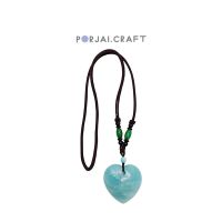 Amazonite heart necklace สร้อยคออะเมโซไนท์